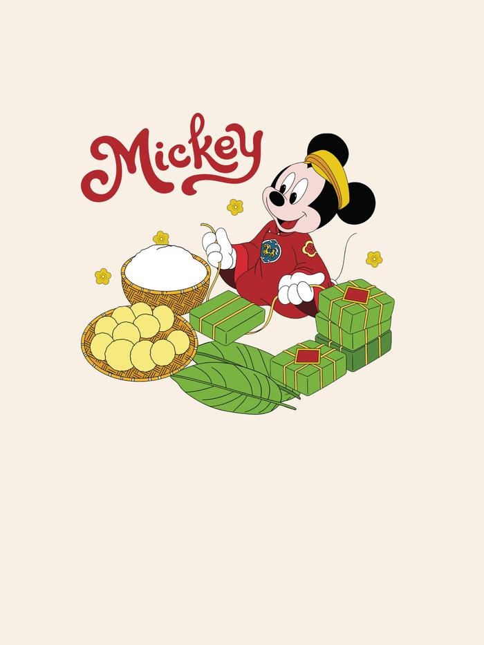 Áo nỉ Sweatshirt Mickey nấu Bánh Chưng - undefined