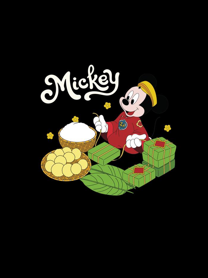 Áo nỉ Sweatshirt Mickey nấu Bánh Chưng - undefined