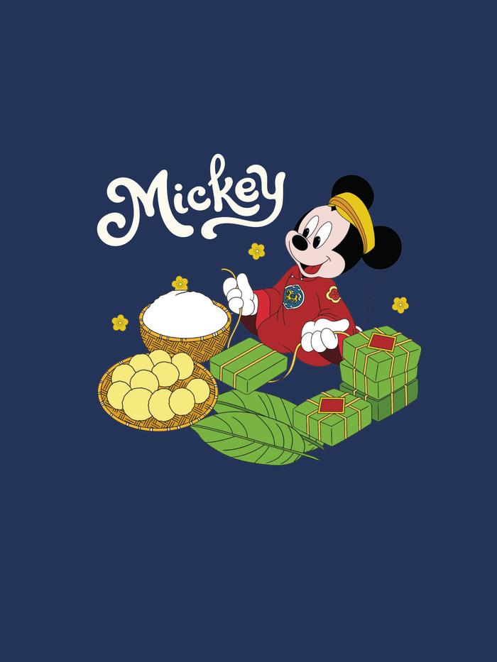 Áo nỉ Sweatshirt Mickey nấu Bánh Chưng - undefined