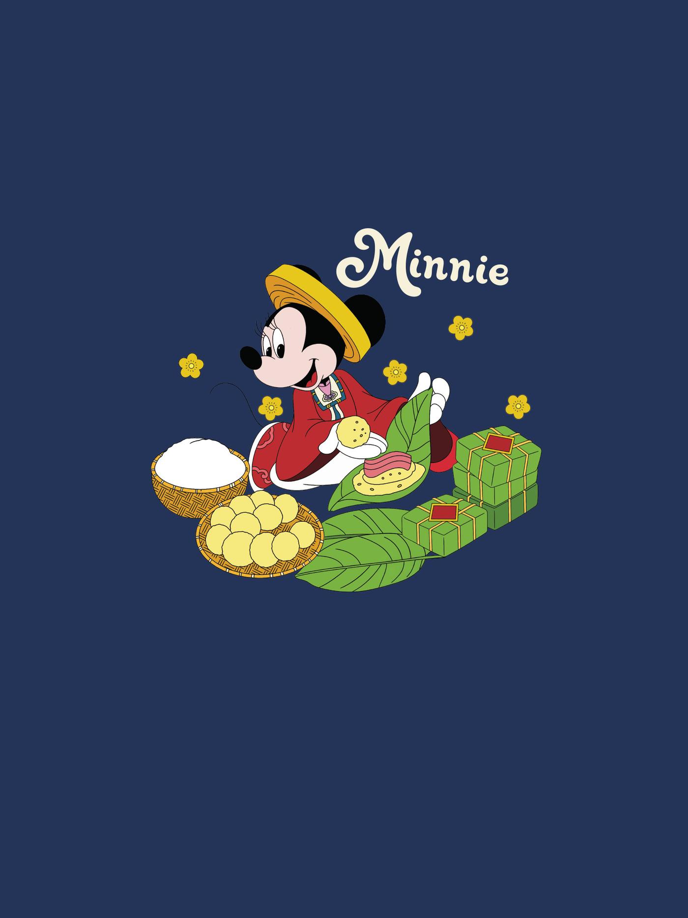 Áo nỉ Sweatshirt Minnie nấu Bánh Chưng - undefined