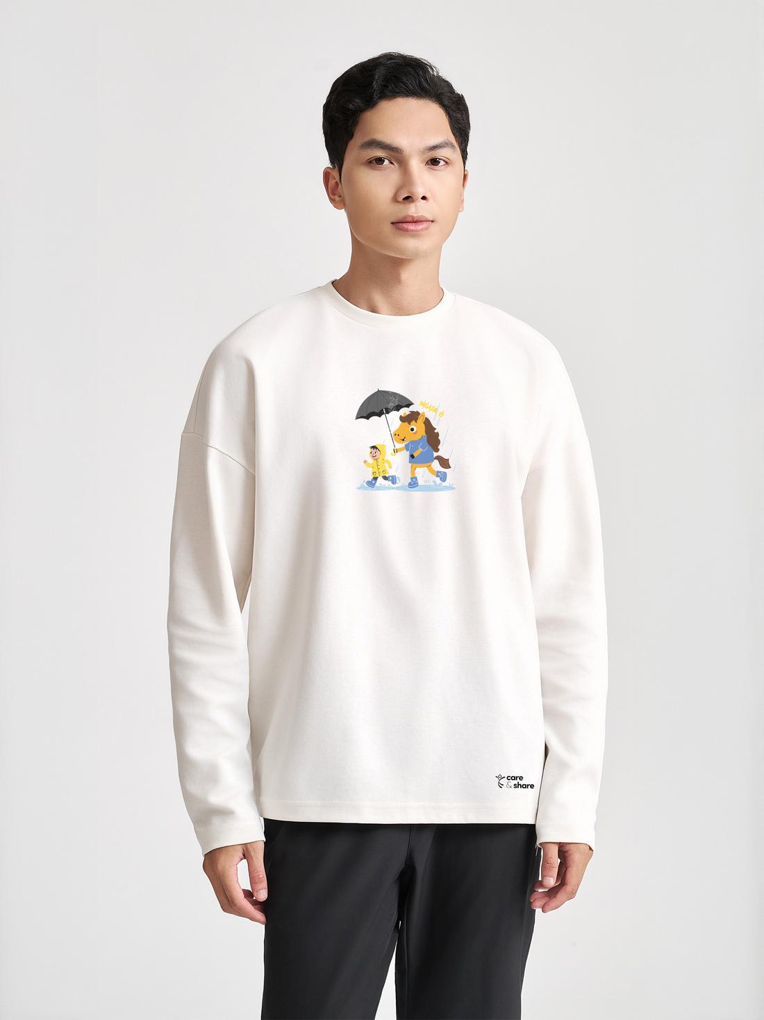 Áo dài tay Care & Share - Áo mới mùa đông - Ngựa Ô - undefined