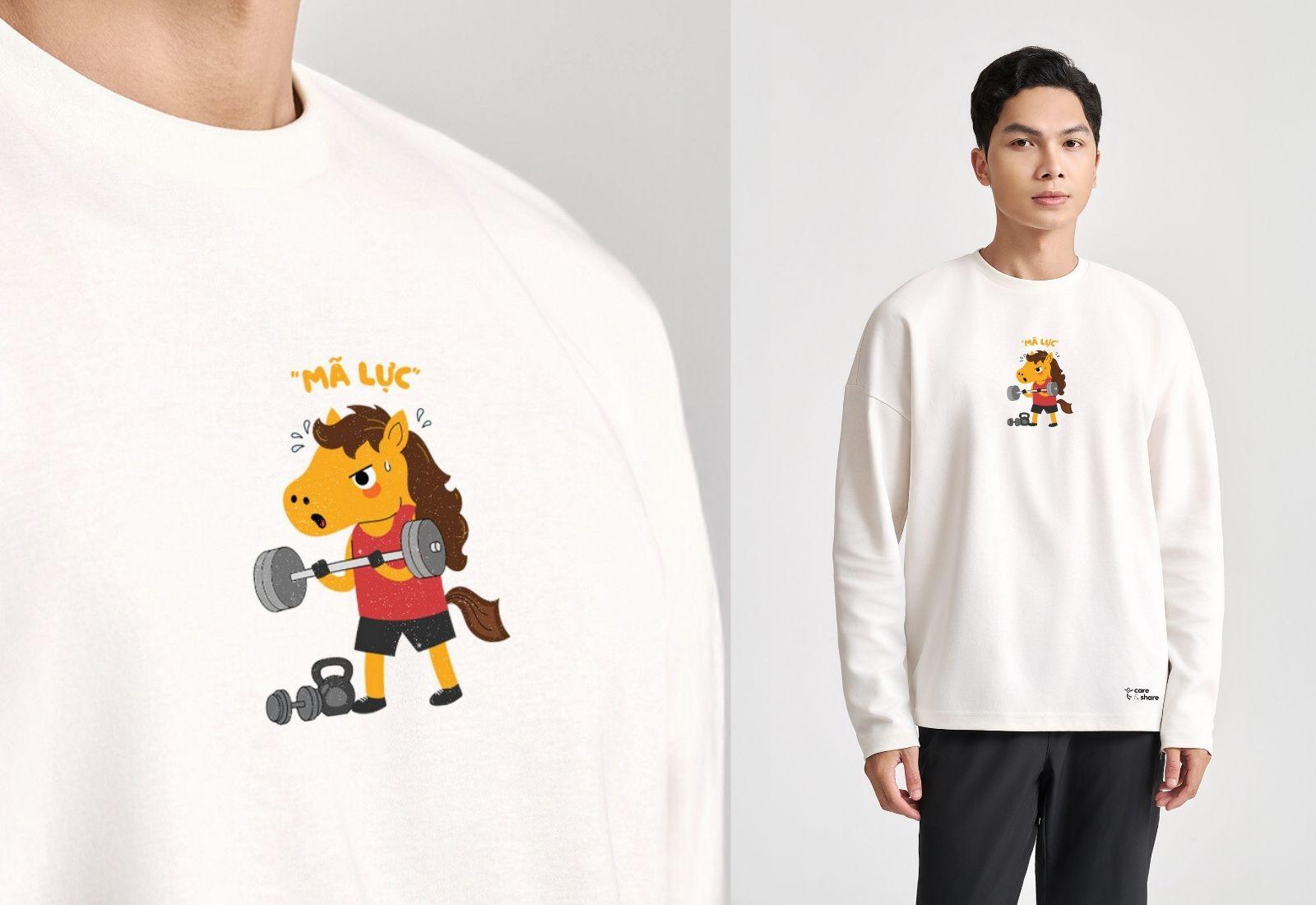 Áo dài tay Care & Share - Áo mới mùa đông - Mã lực