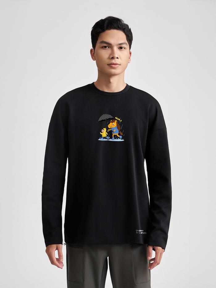 Áo dài tay Care & Share - Áo mới mùa đông - Ngựa Ô - undefined