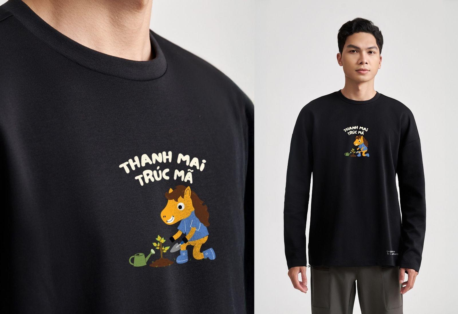 Áo dài tay Care & Share - Áo mới mùa đông - Thanh mai trúc mã