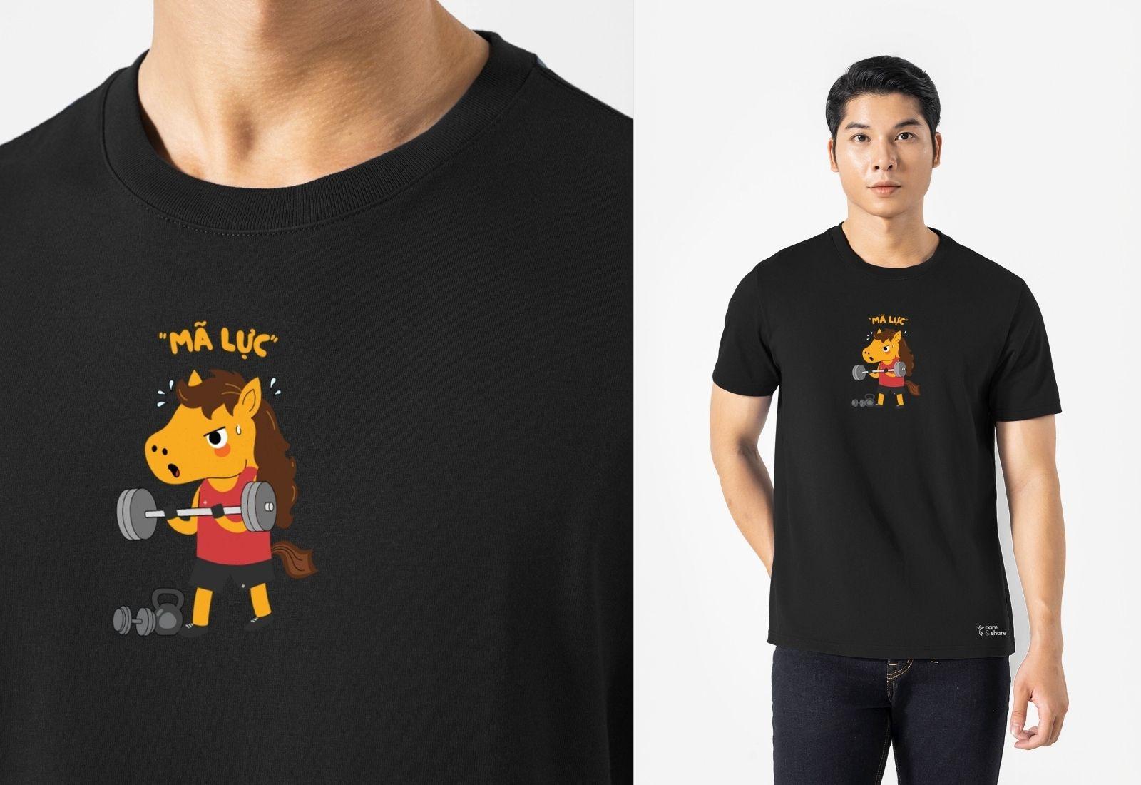 Áo thun ngắn tay Care & Share - Áo mới mùa đông - Mã lực