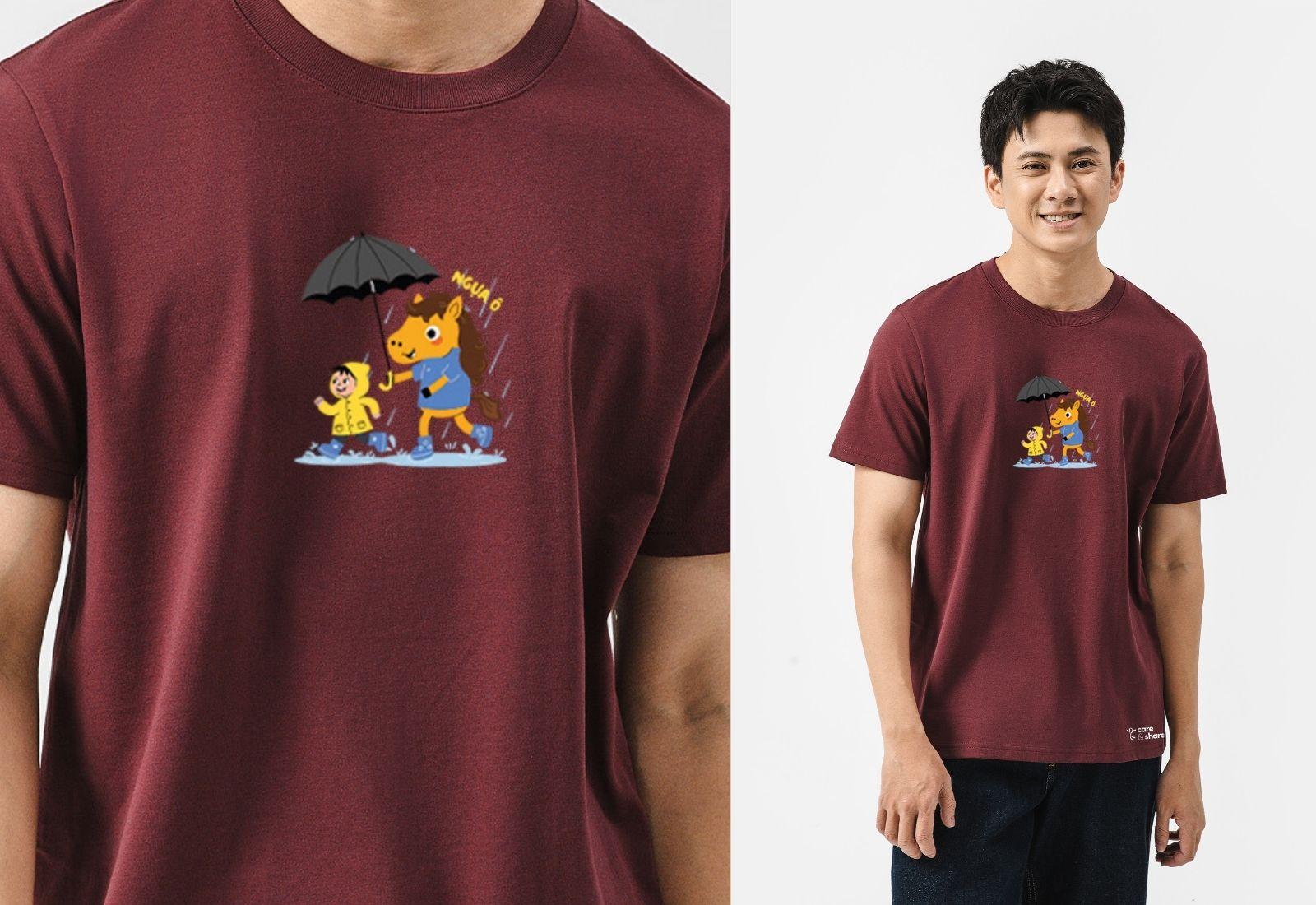 Áo thun ngắn tay Care & Share - Áo mới mùa đông - Ngựa Ô