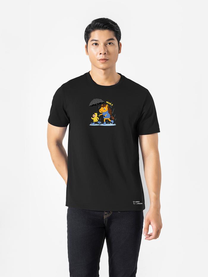 Áo thun ngắn tay Care & Share - Áo mới mùa đông - Ngựa Ô - undefined