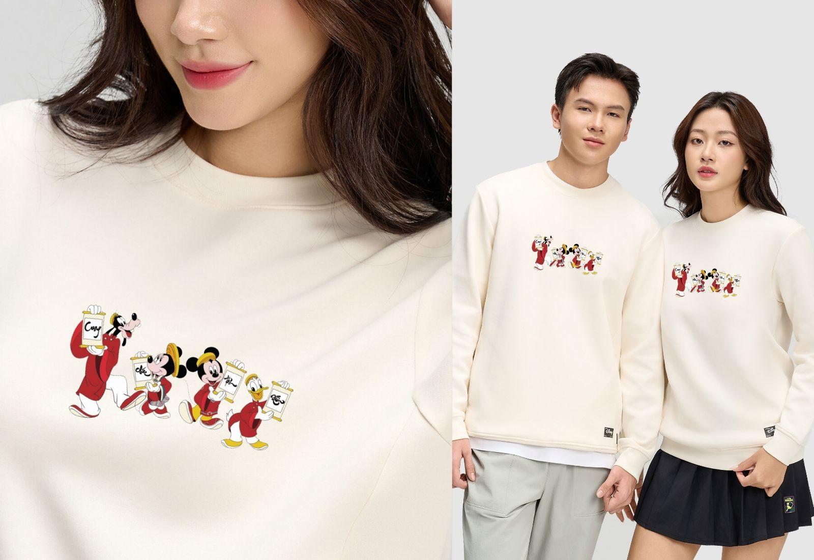 Áo nỉ Sweatshirt Mickey Chúc mừng Năm mới
