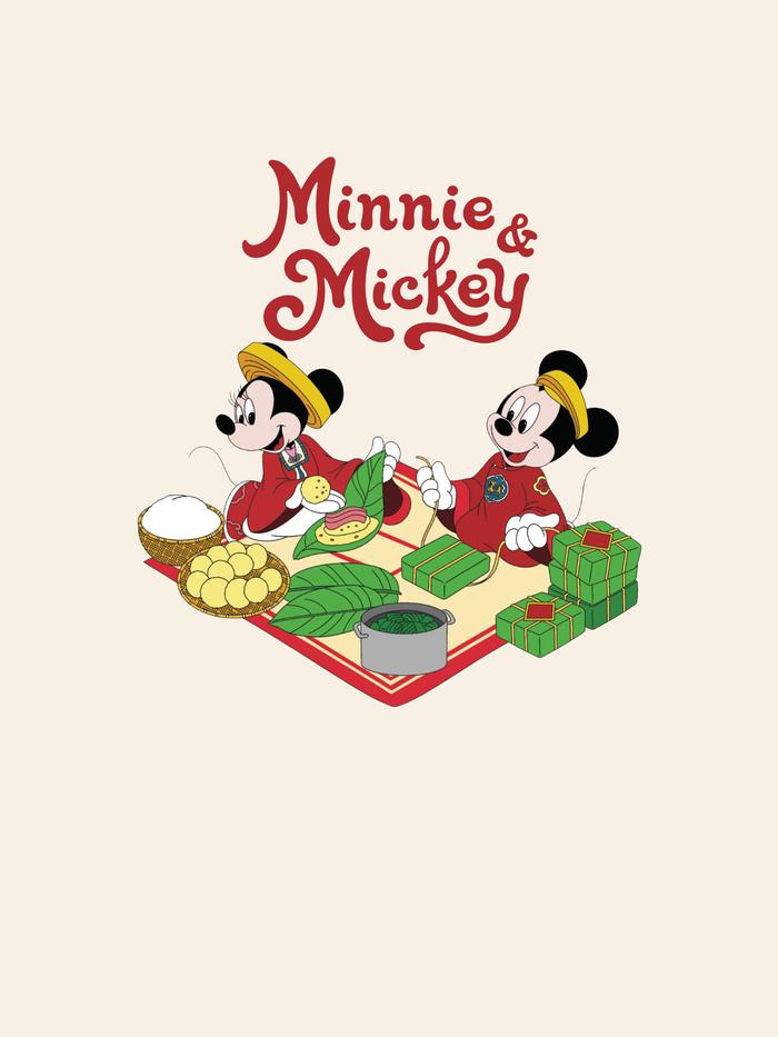 Áo Thun trẻ em Mickey & Minnie Gói Bánh - undefined