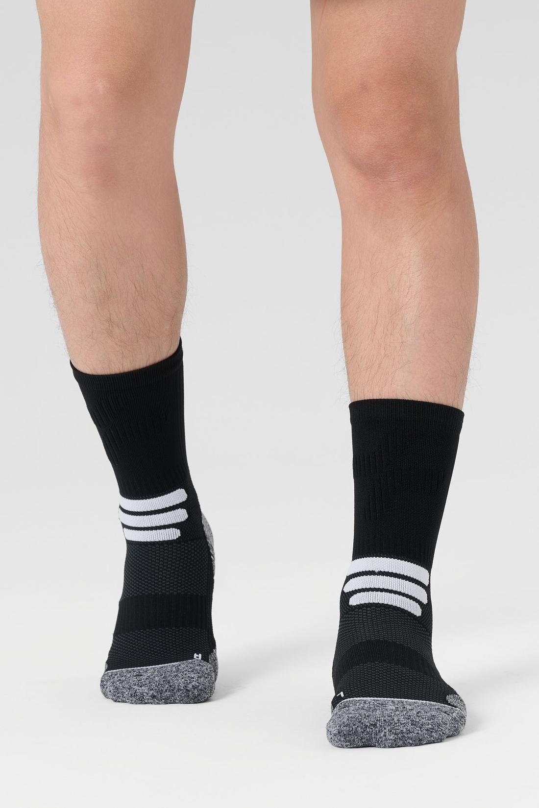 Tất Pickleball Nam Cổ Trung Court Black - undefined