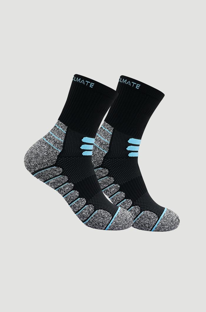 Tất Pickleball Nam Cổ Trung Court Black - undefined