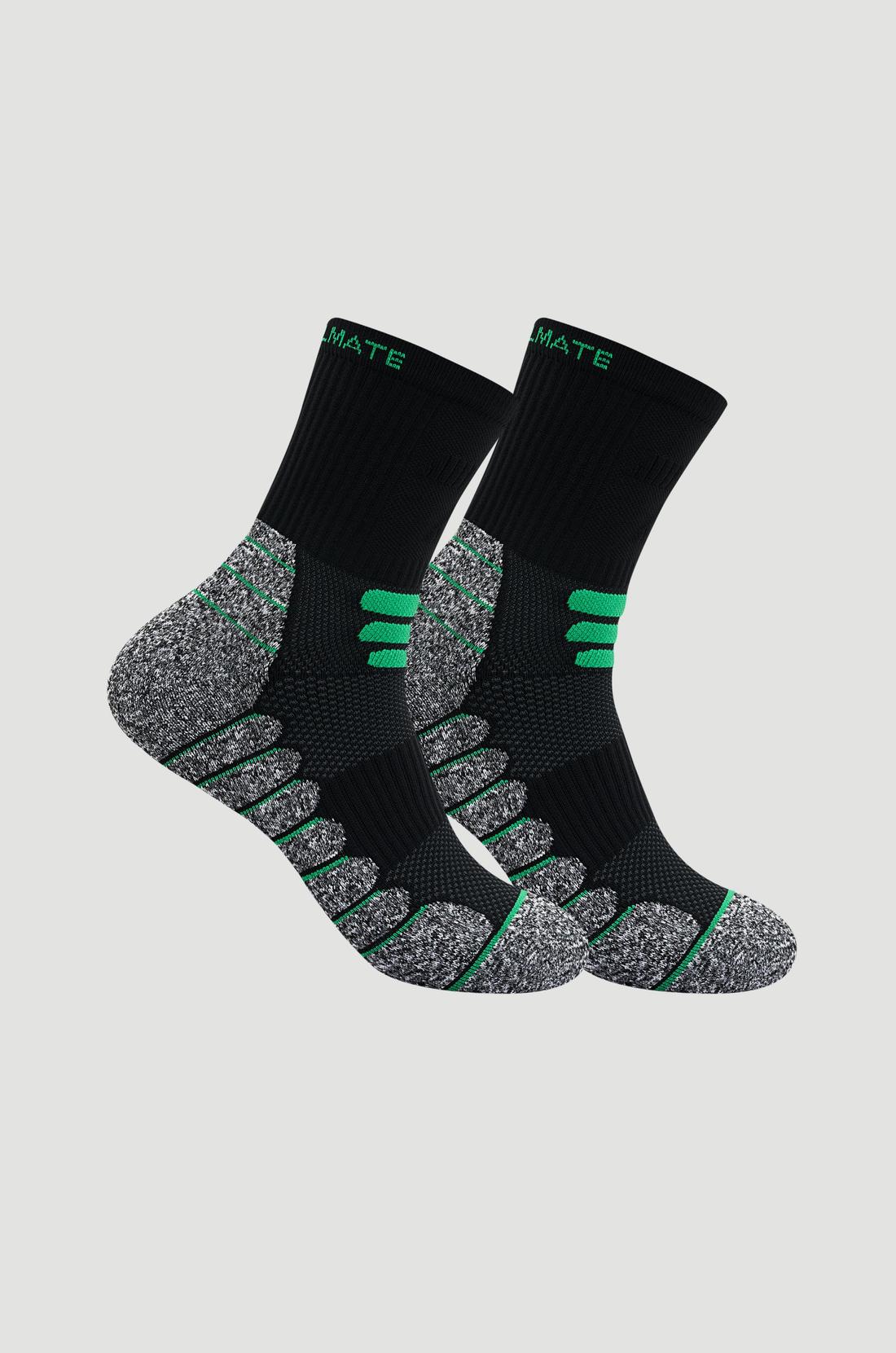 Tất Pickleball Nam Cổ Trung Court Black - undefined