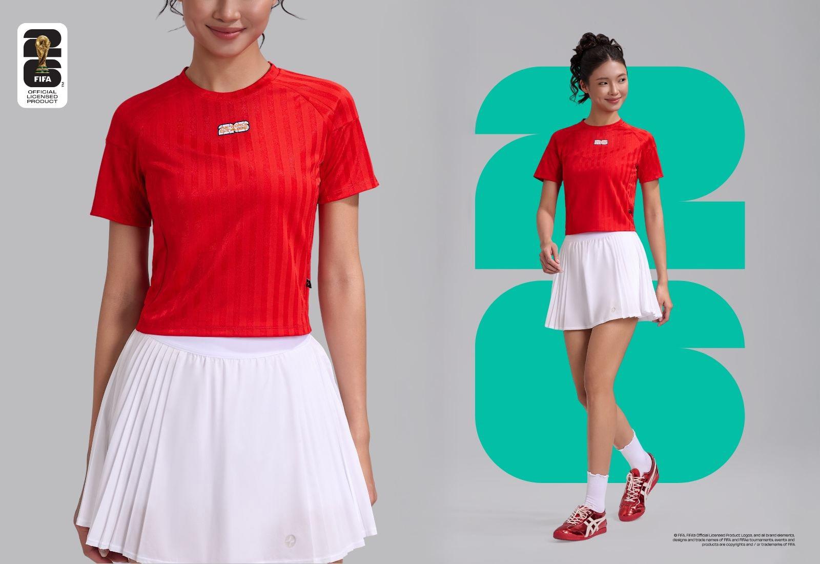 Áo crop Jacquard Motion Exdry ProActive World Cup