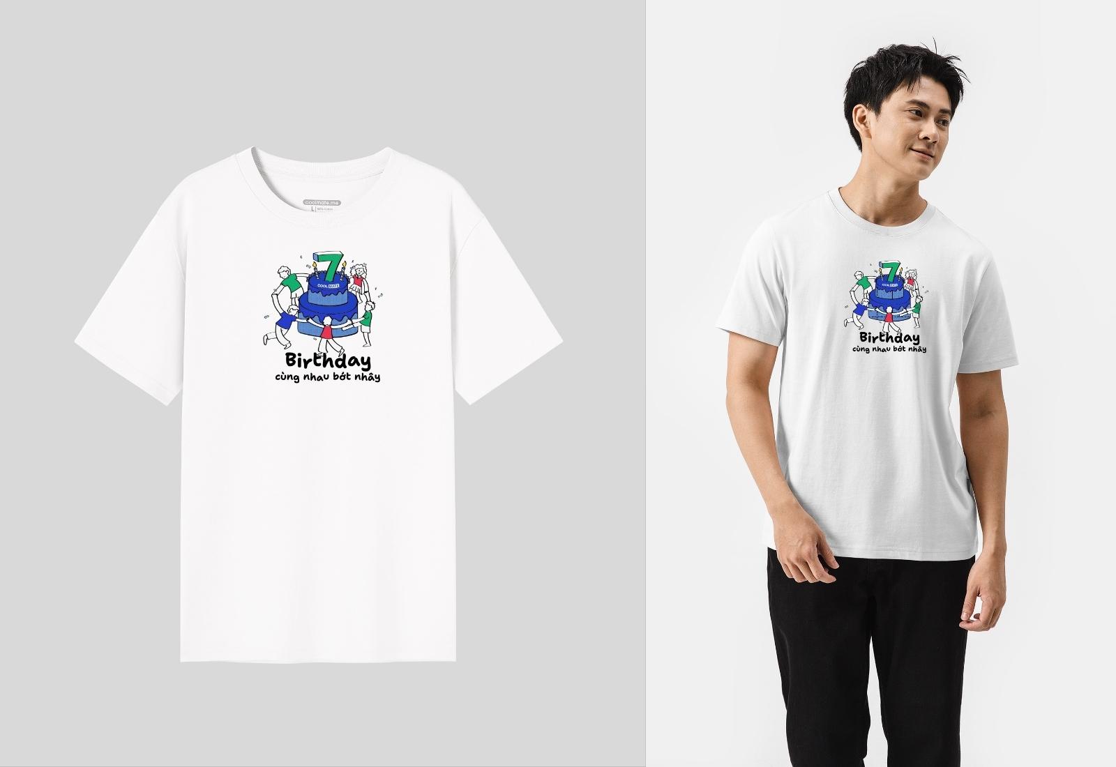 Áo thun Cotton Compact 7th Birthday Nhây