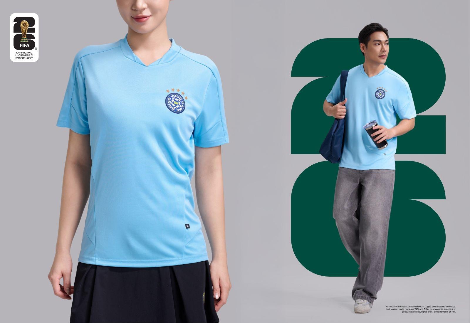 Áo thun cổ V Exdry ProActive World Cup