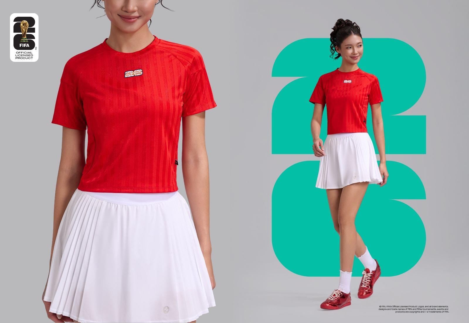 Áo crop Jacquard Motion Exdry ProActive World Cup