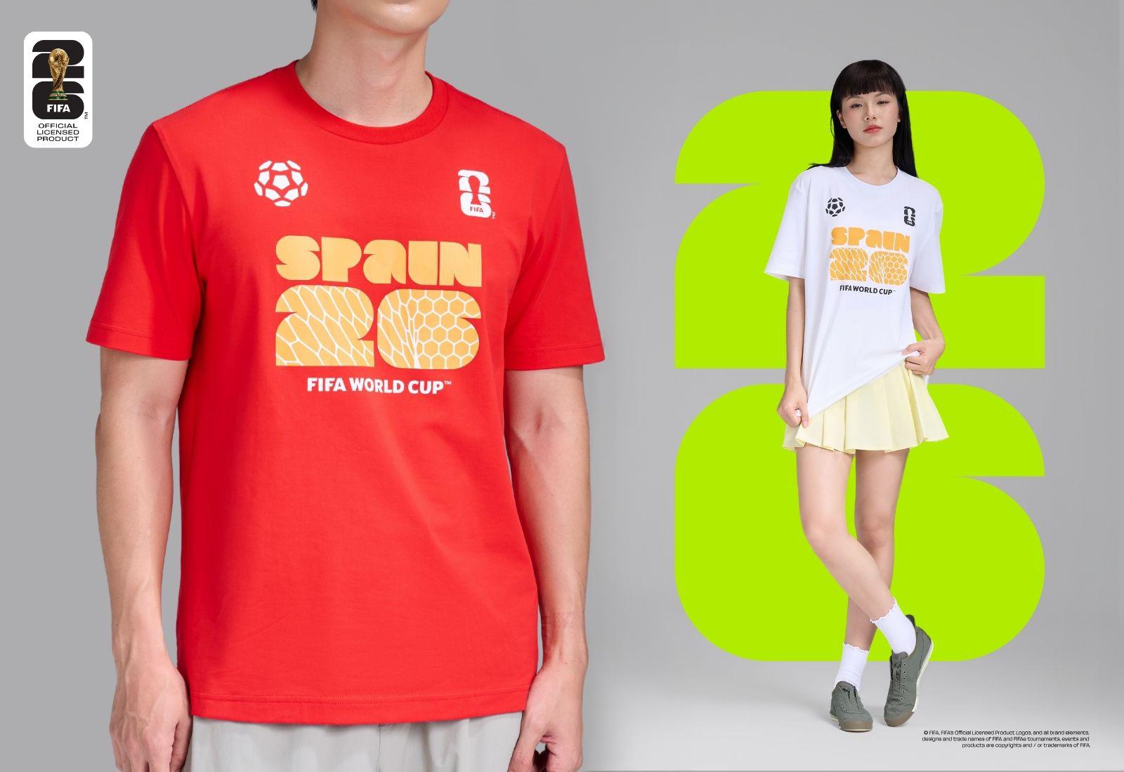 Áo Tshirt Cotton Compact World Cup Đội Tuyển Tây Ban Nha