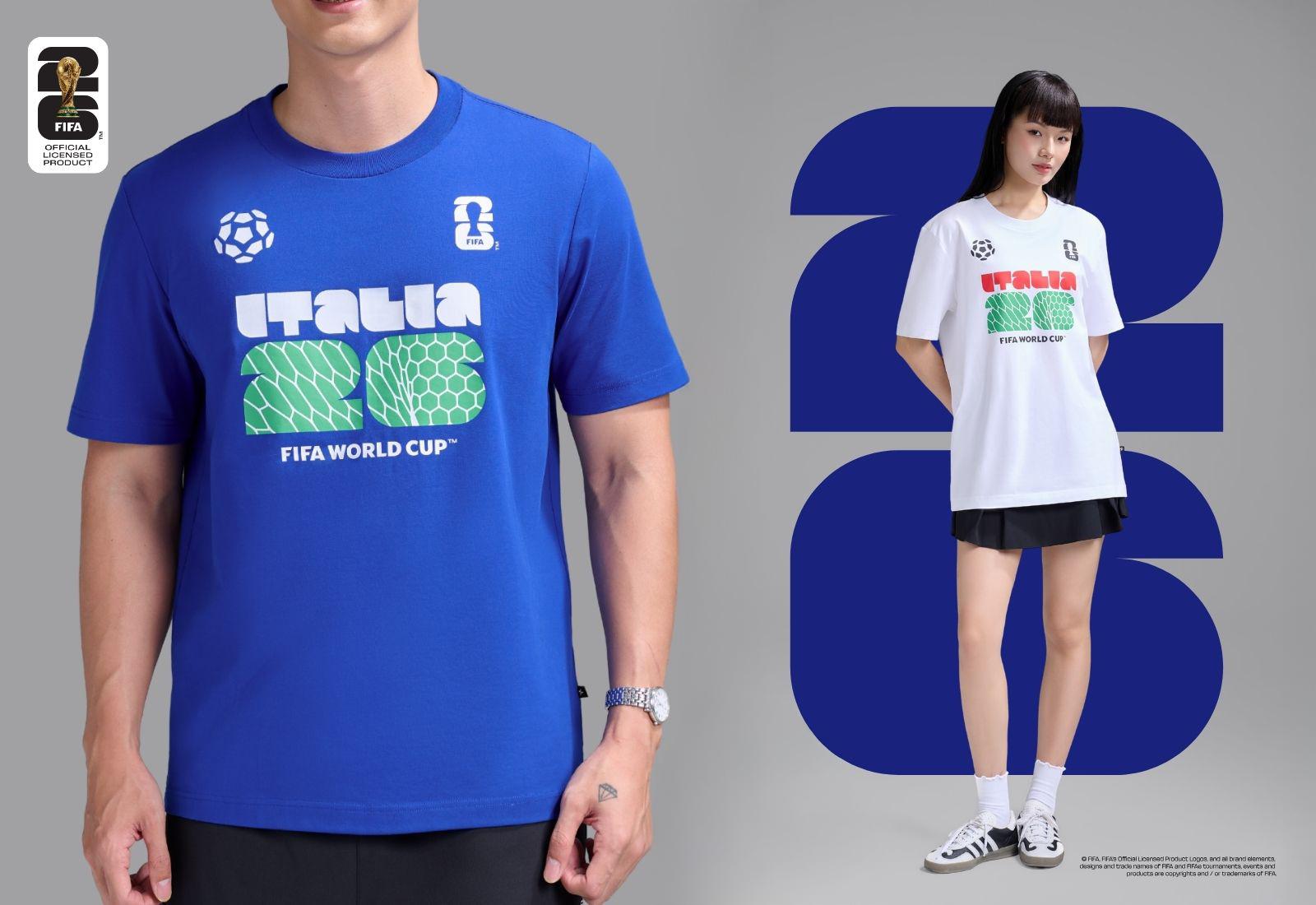 Áo Tshirt Cotton Compact World Cup Đội Tuyển Italy