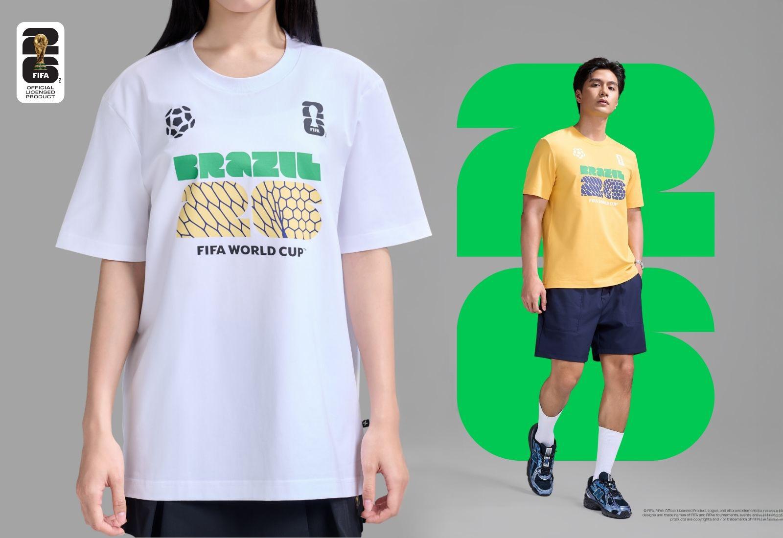 Áo Tshirt Cotton Compact World Cup Đội Tuyển Brazil 