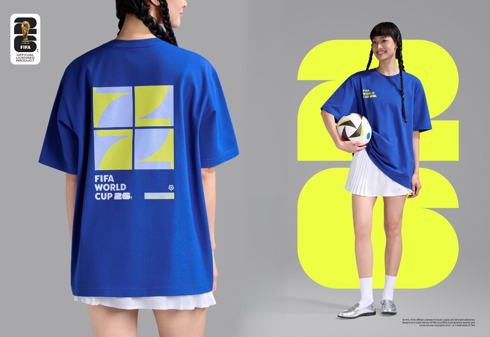 Áo Tshirt Relaxed Fit Cotton Compact World Cup Cyber 26 