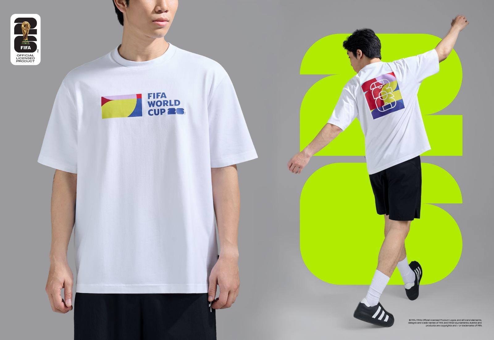 Áo Tshirt Relaxed Fit Cotton Compact World Cup Unity Bar