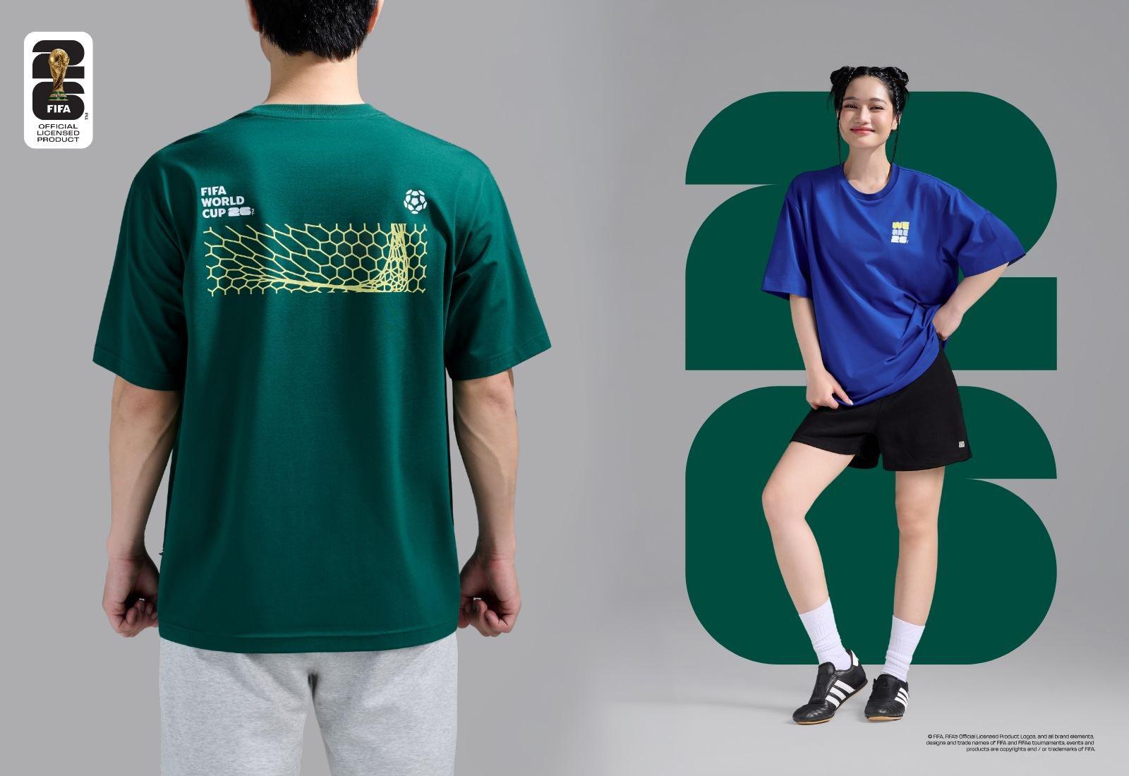 Áo Tshirt Relaxed Fit Cotton Compact World Cup The Goal Canvas