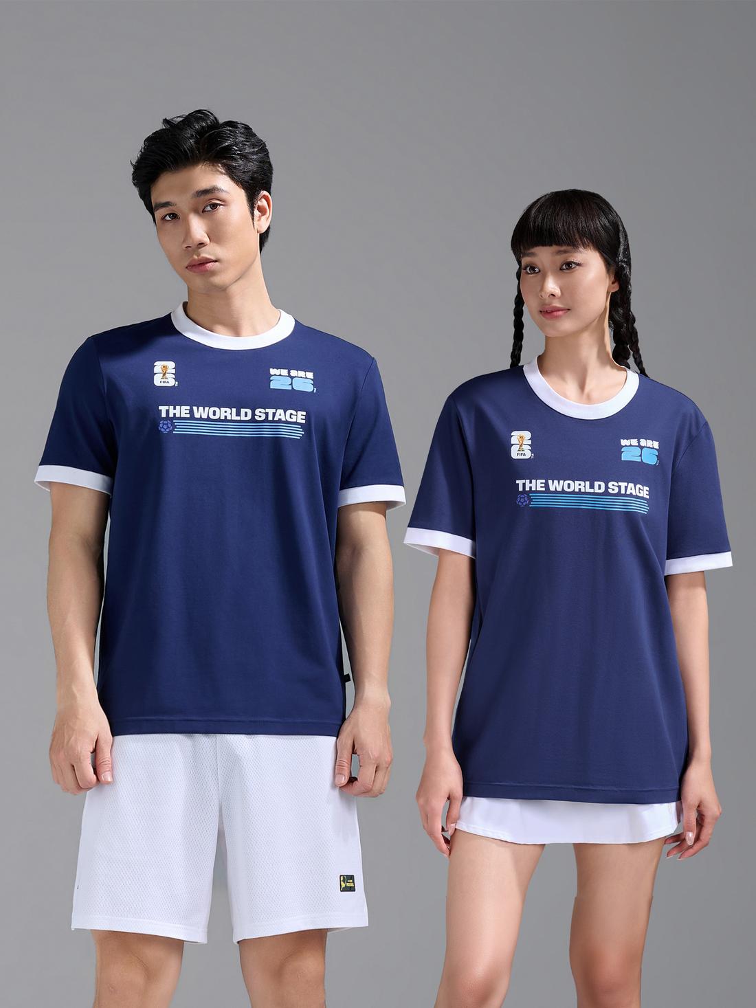 Áo Tshirt Cotton Compact Colored Rib World Cup The World Stage - undefined