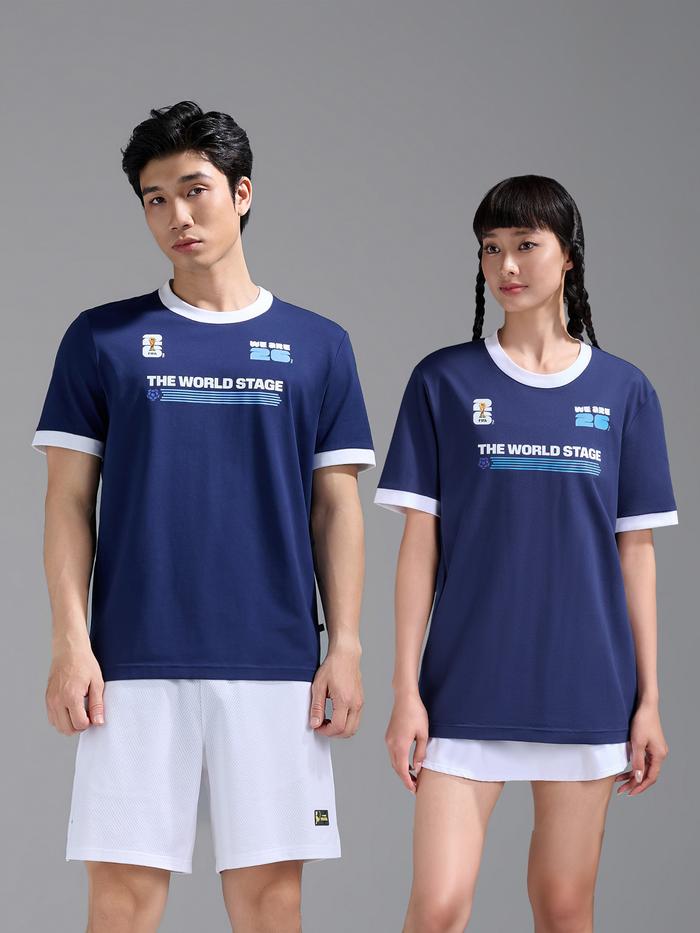 Áo Tshirt Cotton Compact Colored Rib World Cup The World Stage - undefined