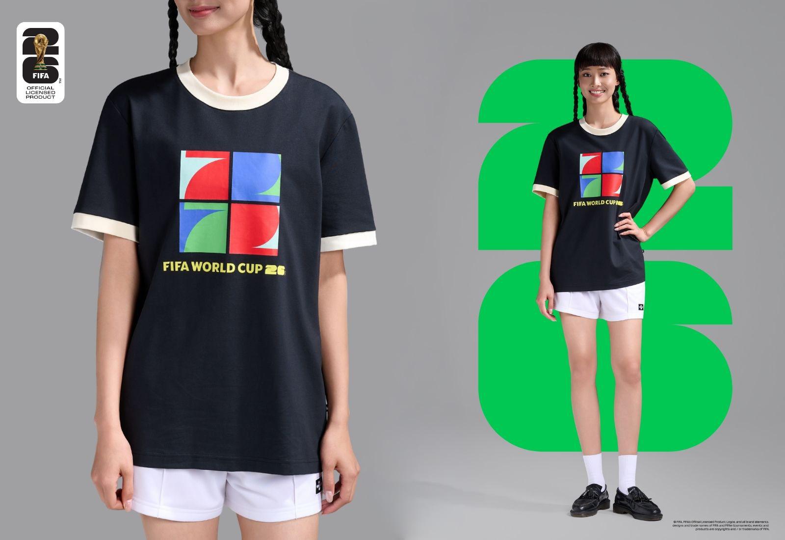 Áo Tshirt Cotton Compact Colored Rib World Cup Mosaic 26