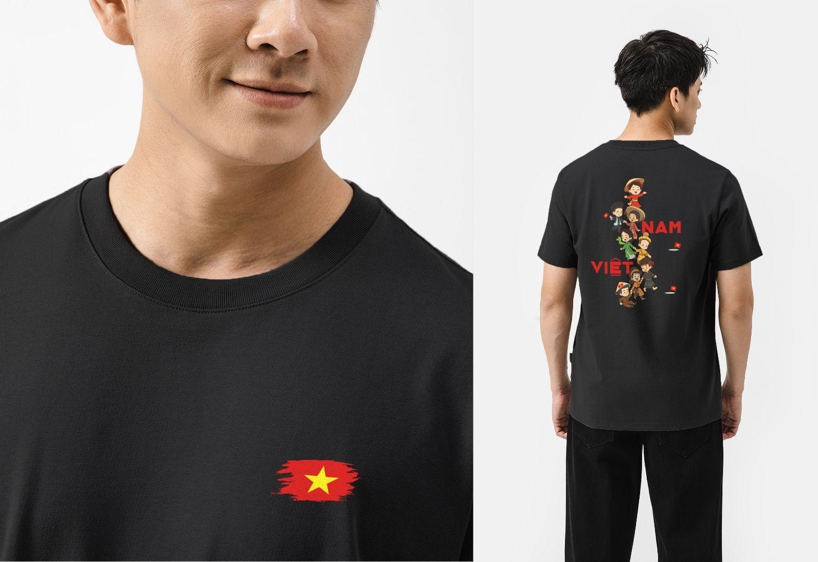 Áo thun Cotton Compact Việt Nam Hình Chữ S