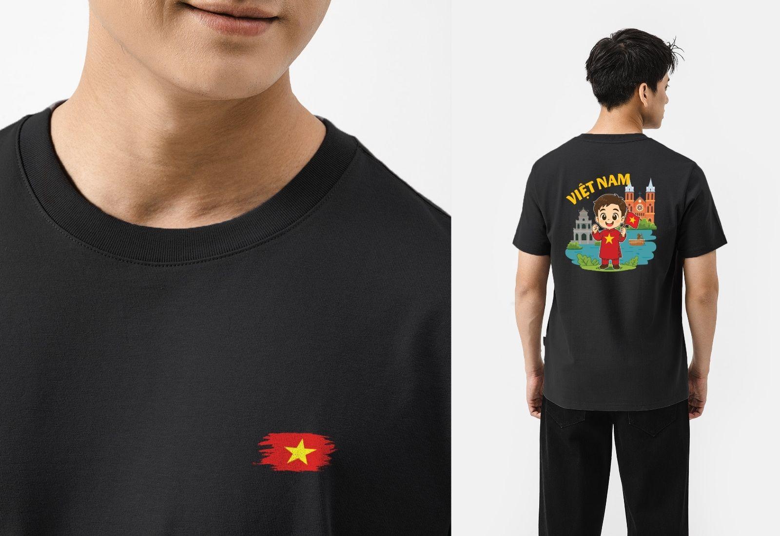 Áo thun Cotton Compact Việt Nam Tươi Đẹp bé trai