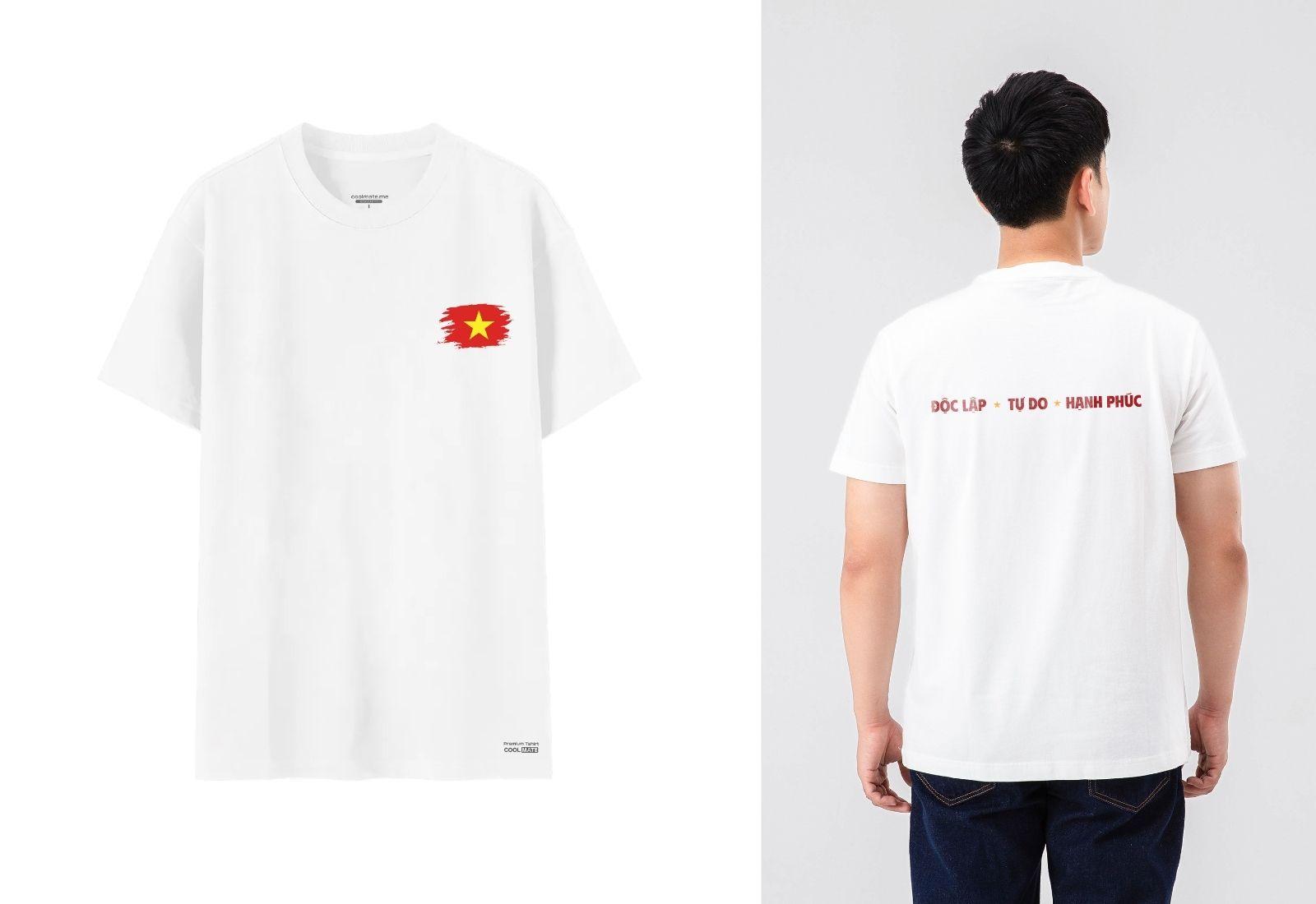 Áo thun Cotton Compact Cờ đỏ - Độc Lập