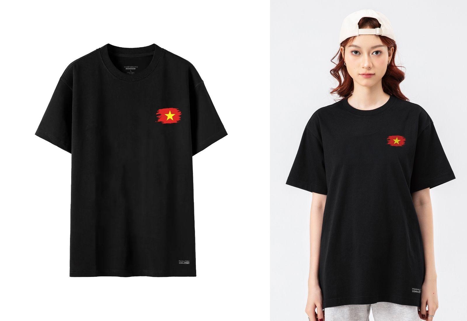 Áo thun Cotton Compact Cờ đỏ Việt Nam 