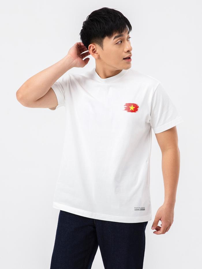Áo thun Cotton Compact Cờ đỏ Việt Nam  - undefined
