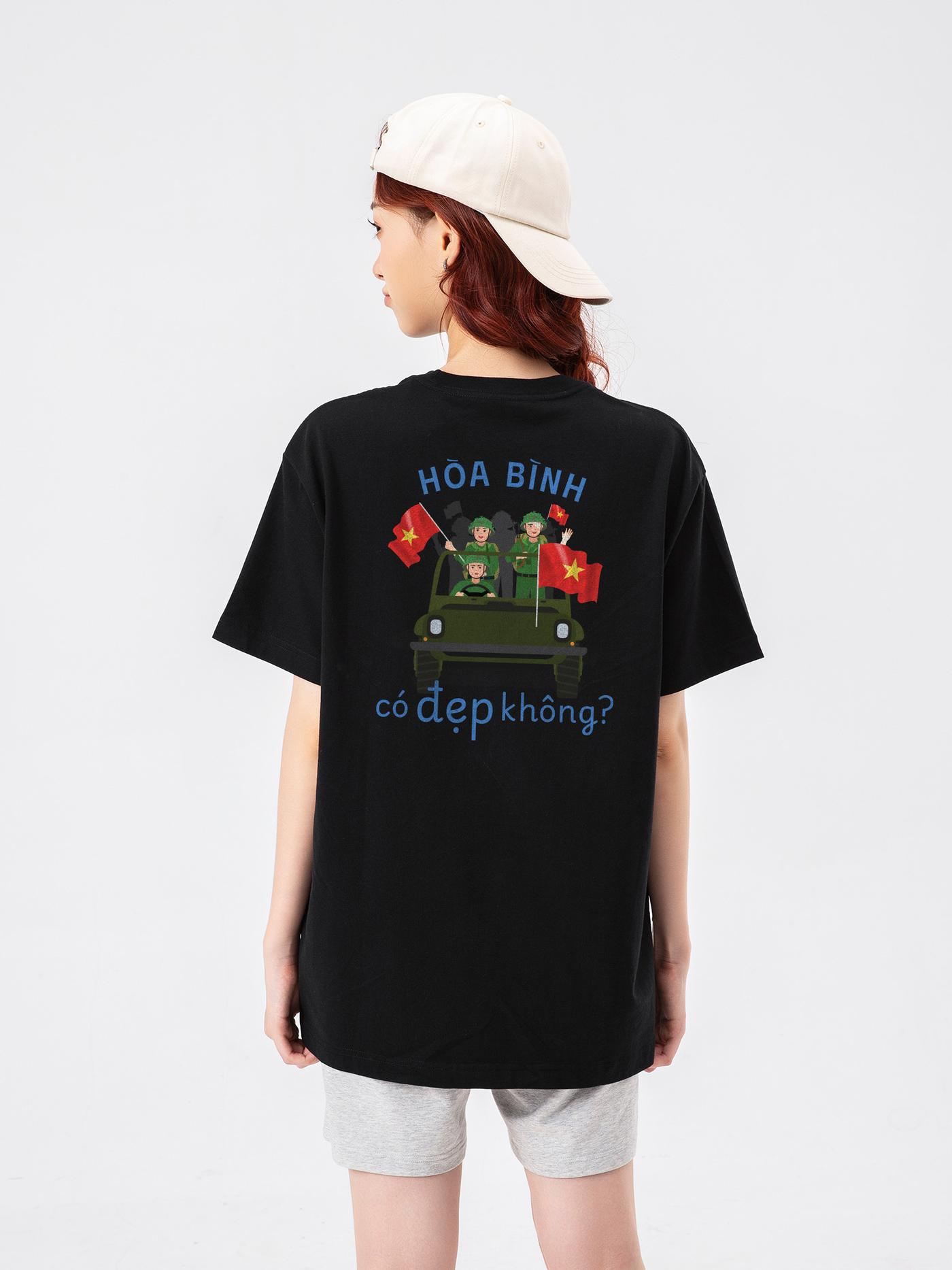 Áo thun Cotton Compact Hoà bình - undefined