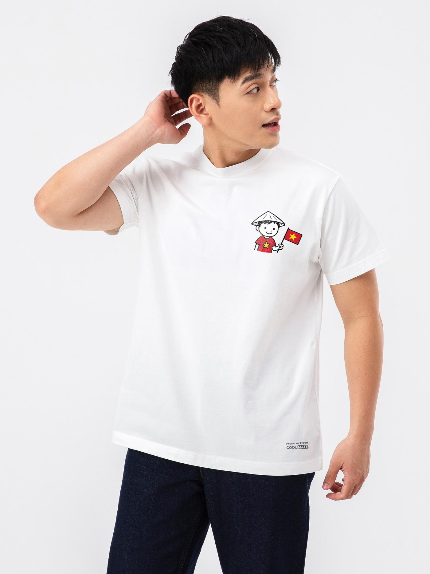 Áo thun Cotton Compact Bé trai cầm cờ - undefined