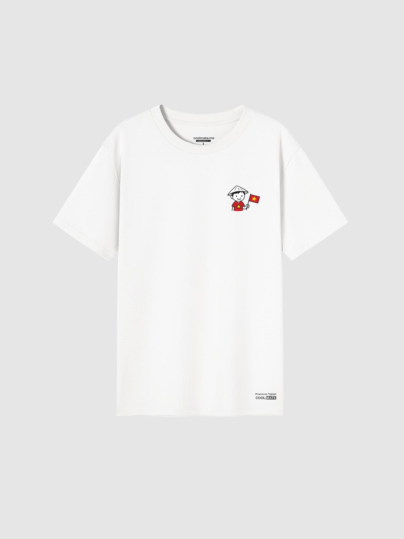 Áo thun Cotton Compact Bé trai cầm cờ - undefined