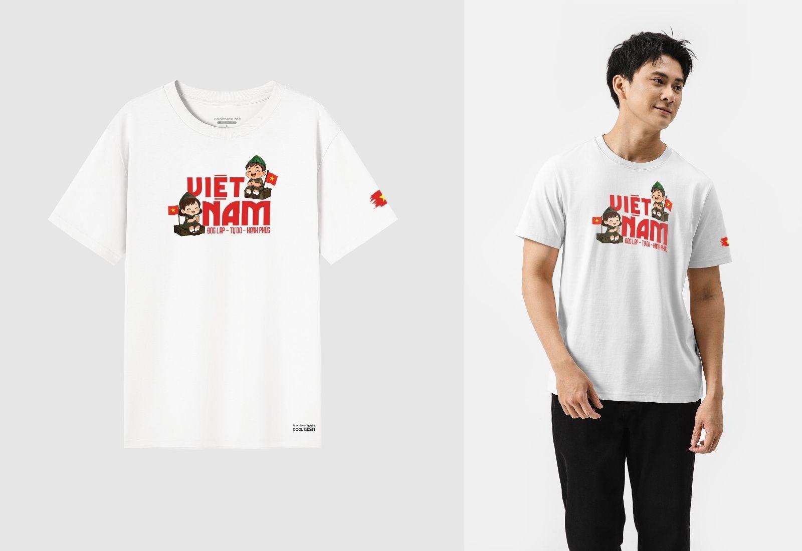 Áo thun Cotton Compact Việt Nam bé trai & bé gái