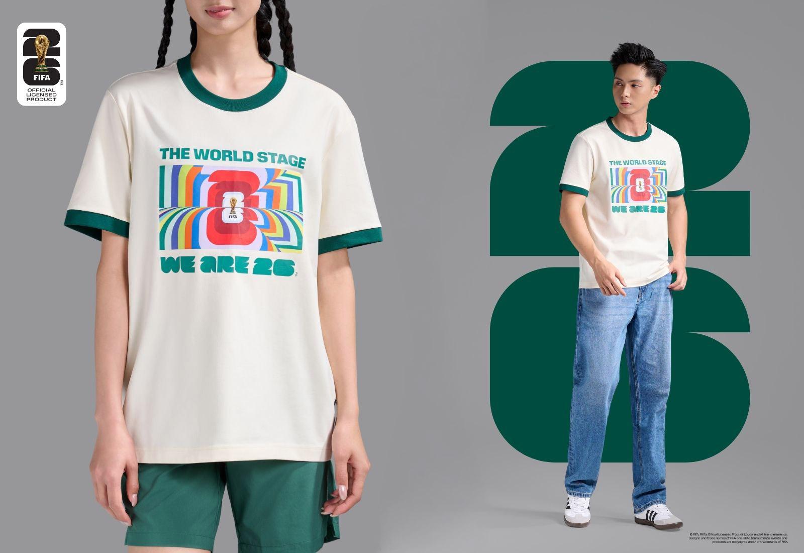 Áo Tshirt Cotton Compact Colored Rib World Cup Vortex