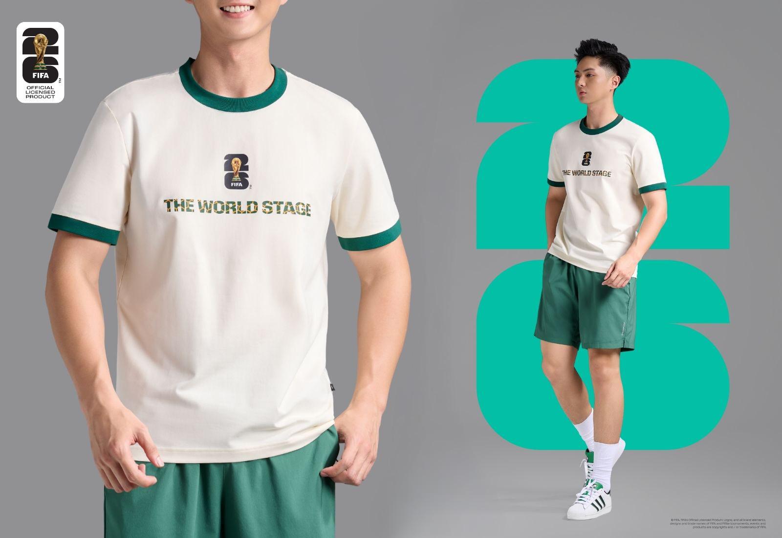 Áo Tshirt Cotton Compact Colored Rib World Cup Into Glory