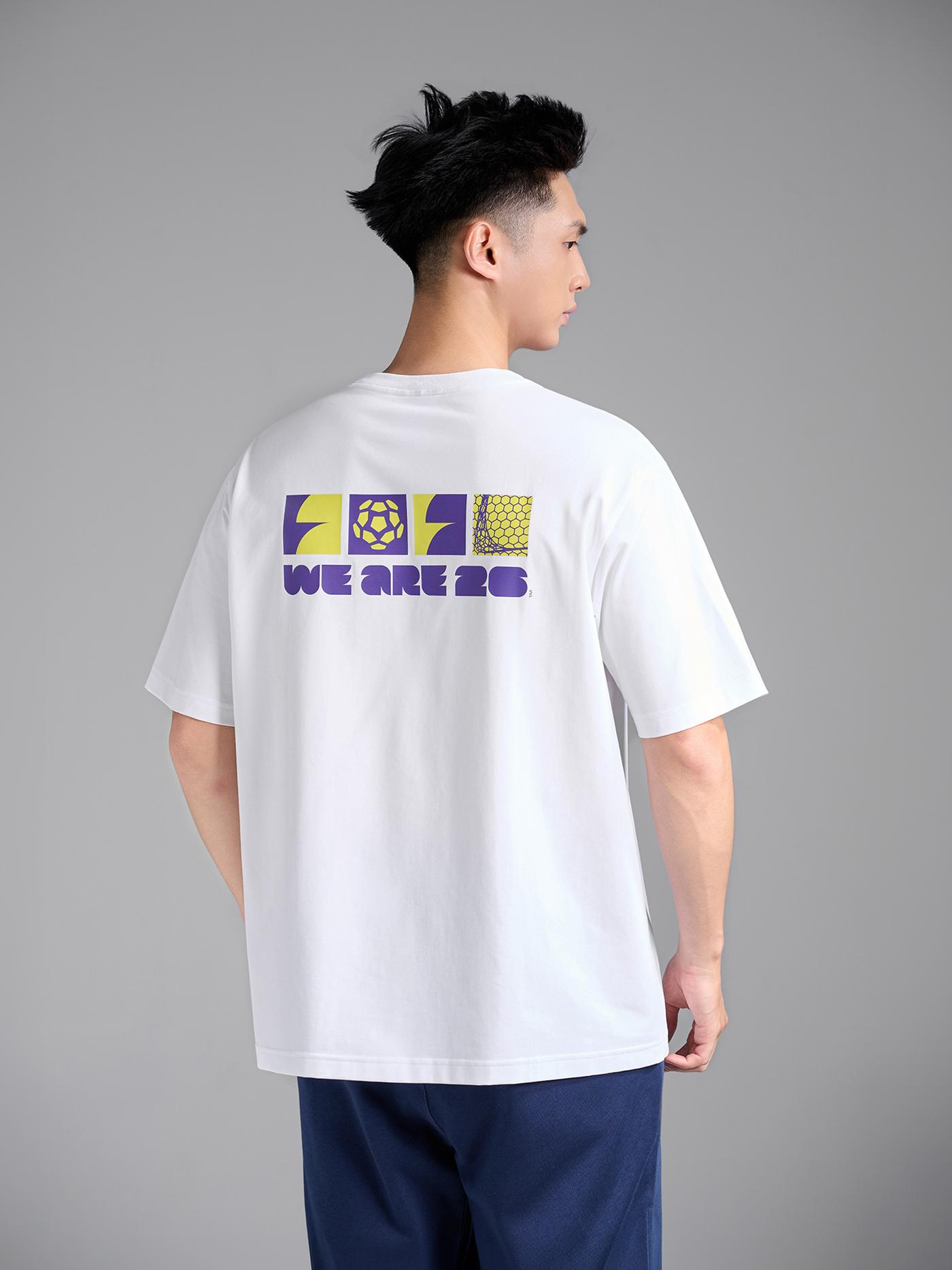 Áo Tshirt Relaxed Fit Cotton Compact World Cup Neon 26 - undefined