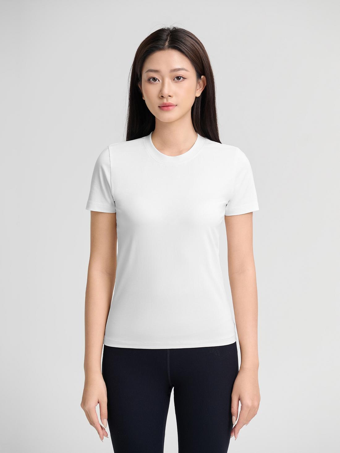 Áo Tshirt Slim nữ Cotton Compact - undefined