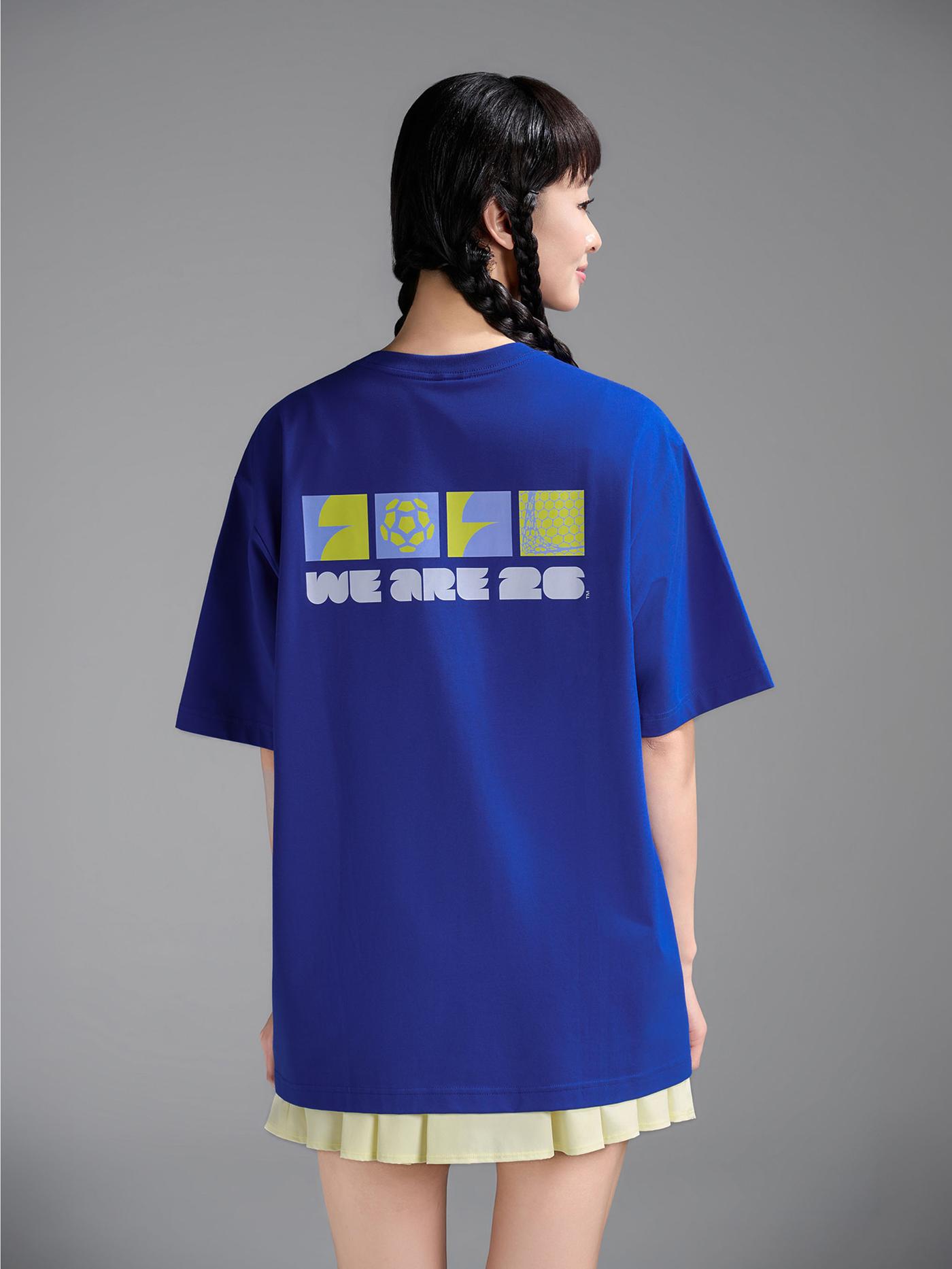 Áo Tshirt Relaxed Fit Cotton Compact World Cup Neon 26 - undefined