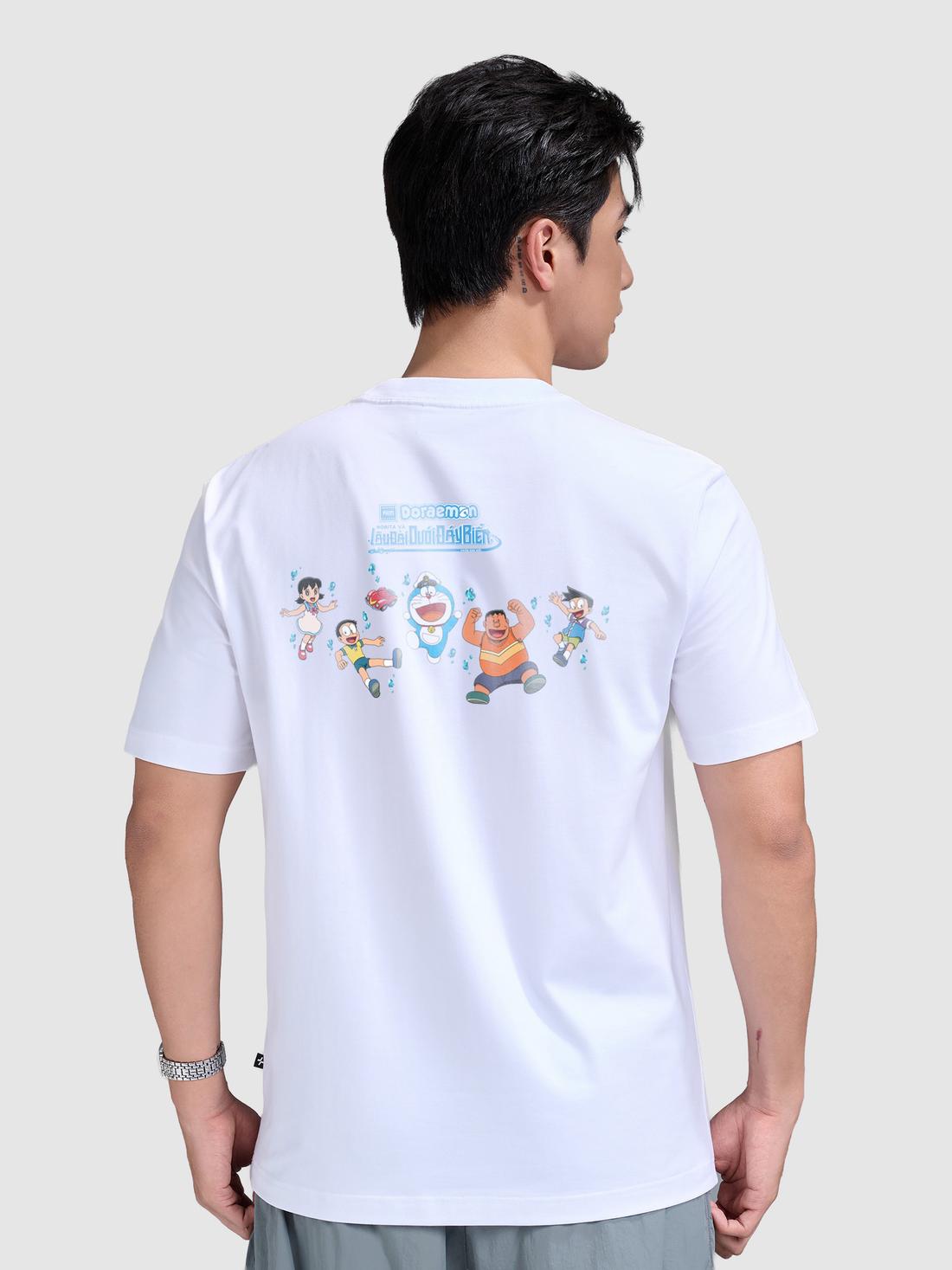Áo thun Doraemon Biệt Đội Biển Xanh Cotton 180gsm  - undefined