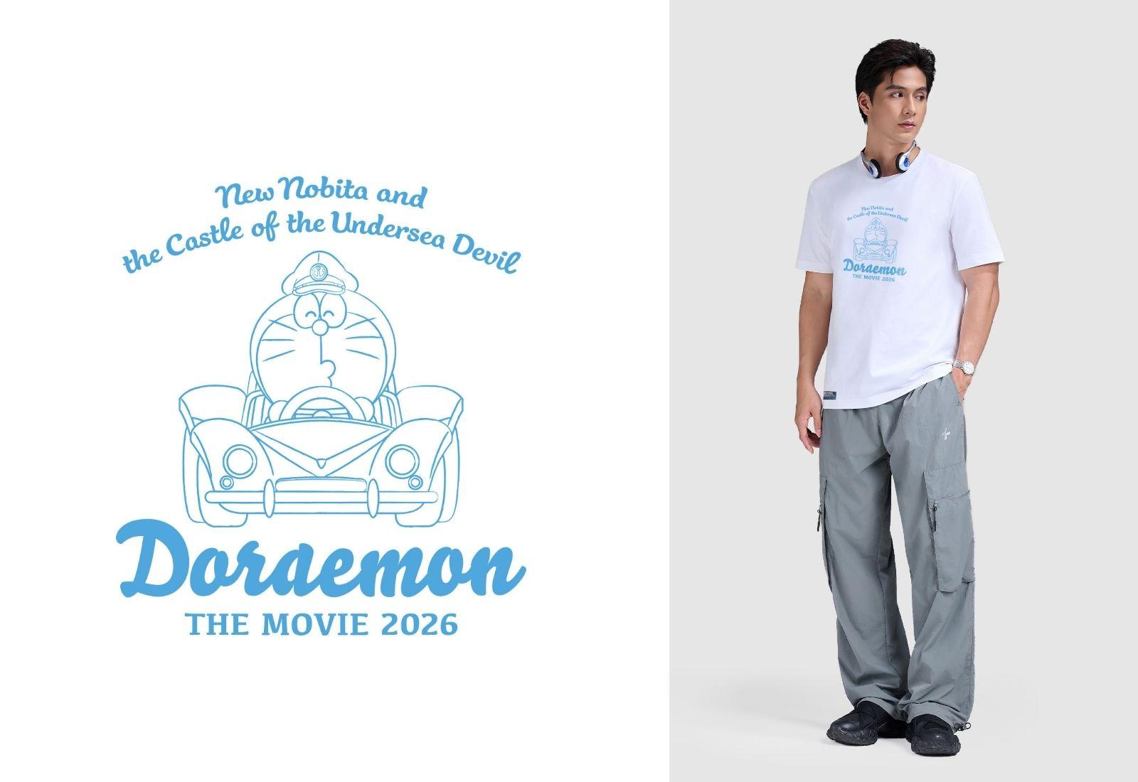 Áo thun Doraemon Sứ Giả Vương Quốc Mu Cotton 180gsm