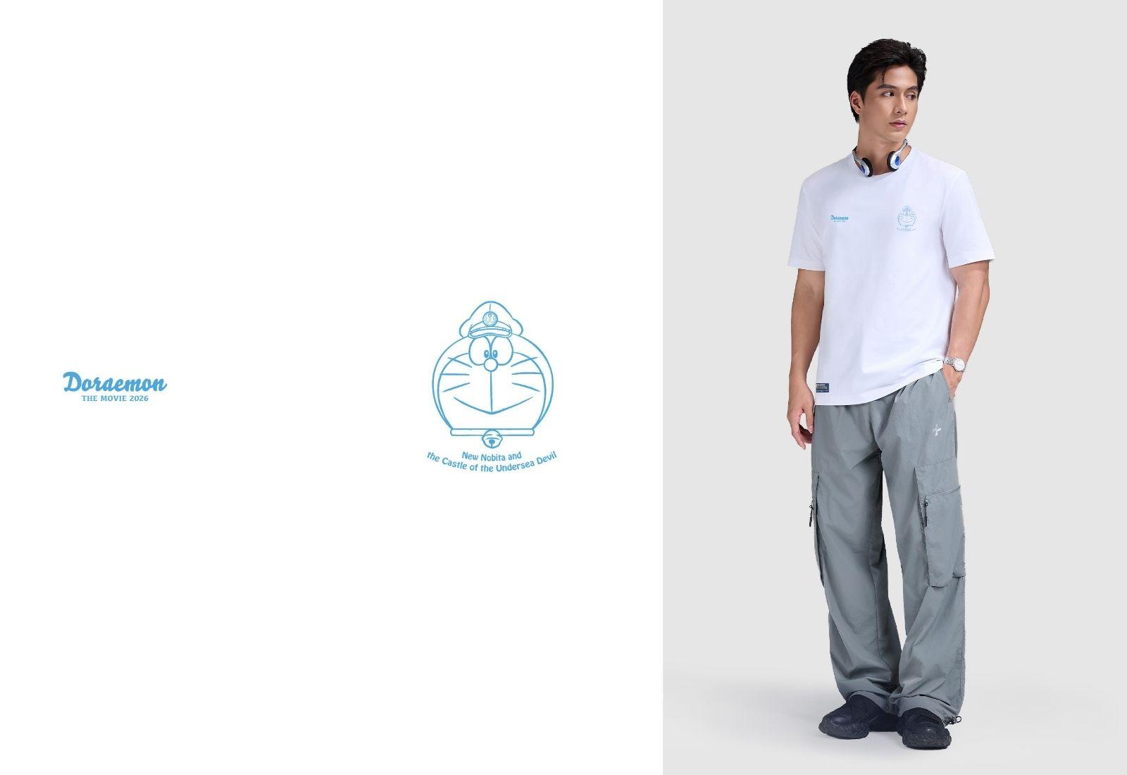 Áo thun Doraemon Kỵ Sĩ Đại Dương Cotton 180gsm