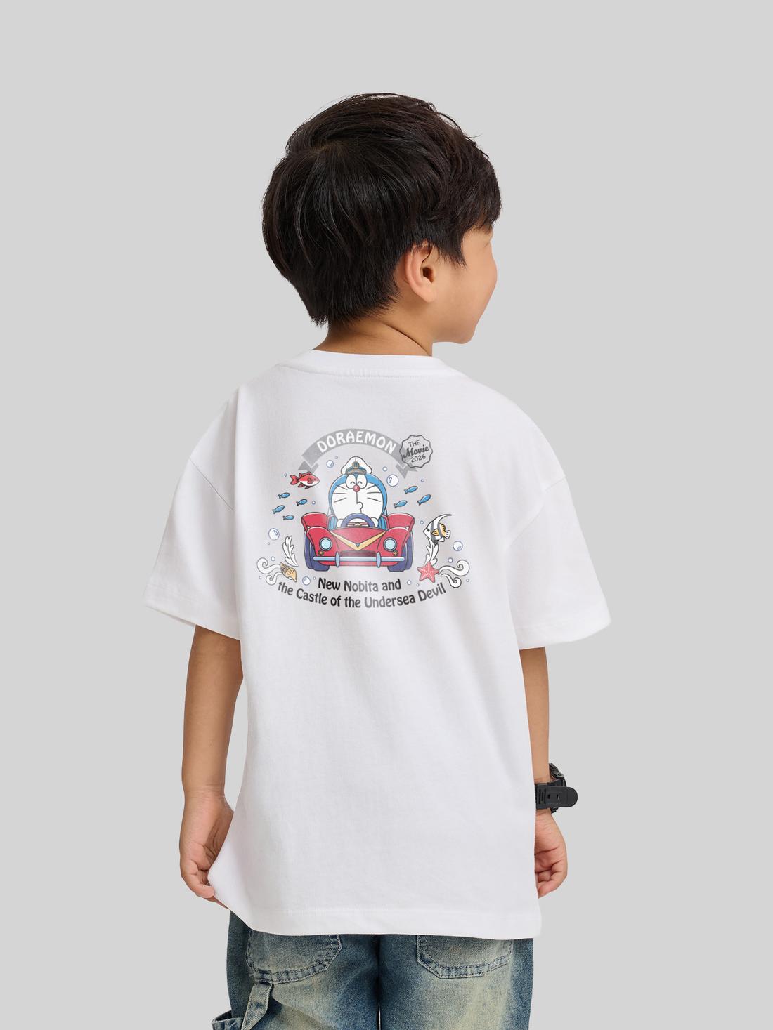 Áo thun trẻ em Doraemon Du Hí Nơi Đáy Biển  Cotton Compact - undefined