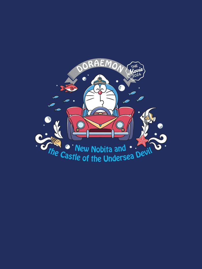 Áo thun trẻ em Doraemon Du Hí Nơi Đáy Biển Cotton Compact - undefined