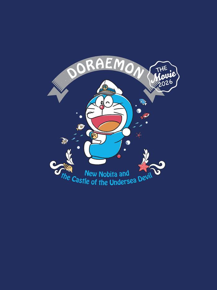 Áo thun trẻ em Doraemon Khám Phá Biển Cả Cotton Compact - undefined