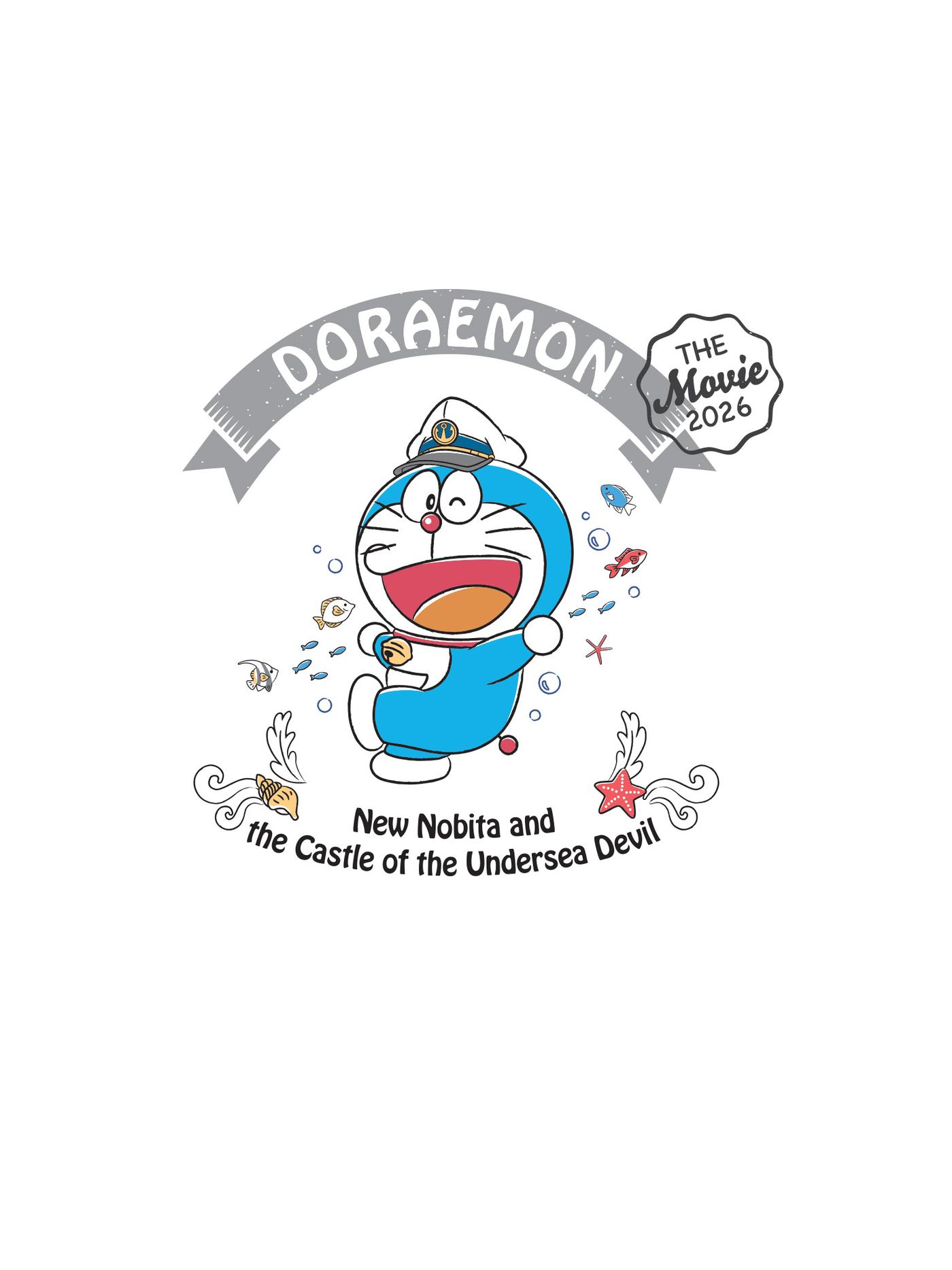 Áo thun trẻ em Doraemon Khám Phá Biển Cả Cotton Compact - undefined